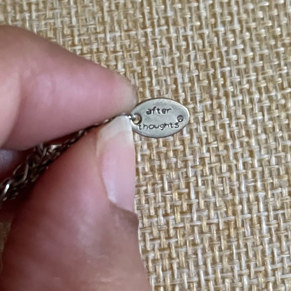 Silver art deco white stone necklace - Picture 7 of 7